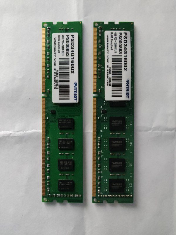 Память DDR3 Patriot 2 планки по 4GB 2