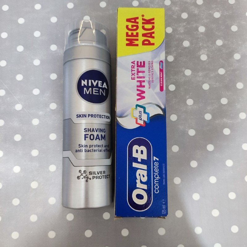 Пена для бритья, зубная паста