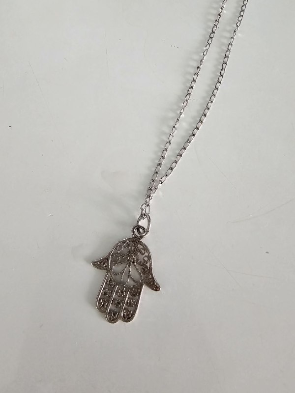 Pendant Fatima's Hand with Chain 925 Silver 2