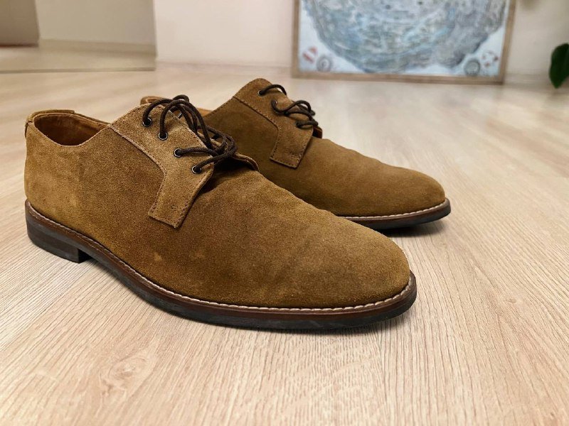 Замшевые полуботинки Massimo Dutti, кожаные ботинки Ecco 2