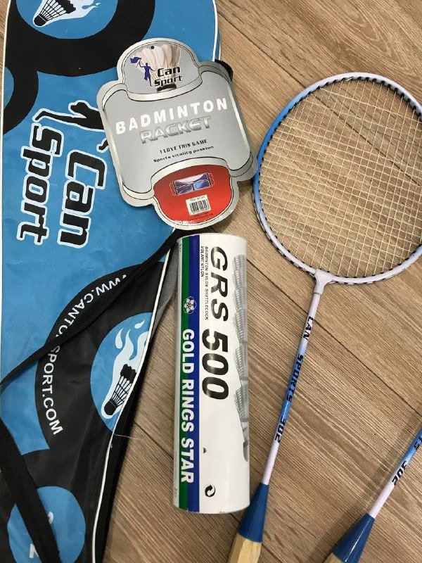 Бадминтон комплект 2 ракетки, 5 шайб