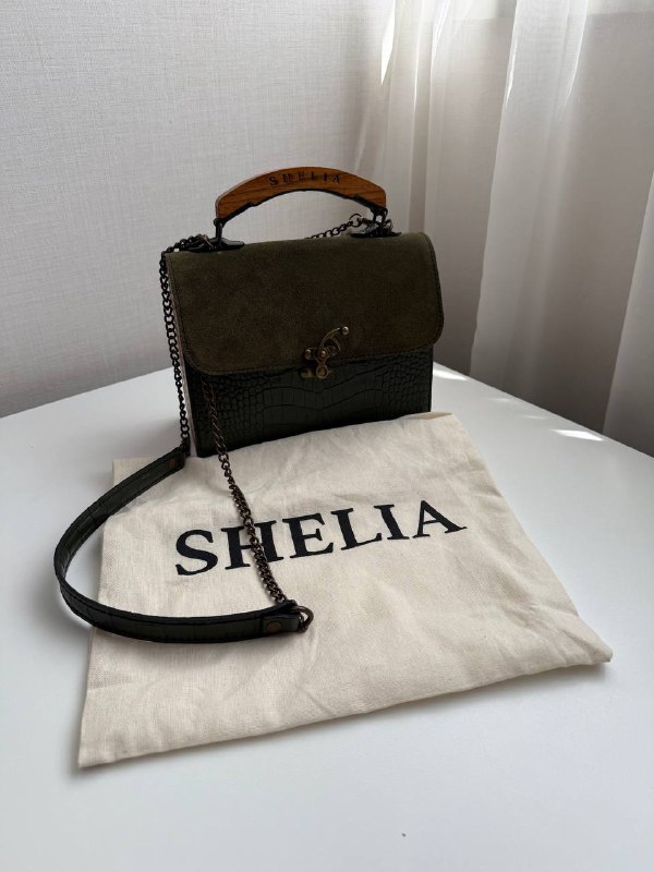 Ручная сумка из натуральной кожи и дерева Shelia Bags 4