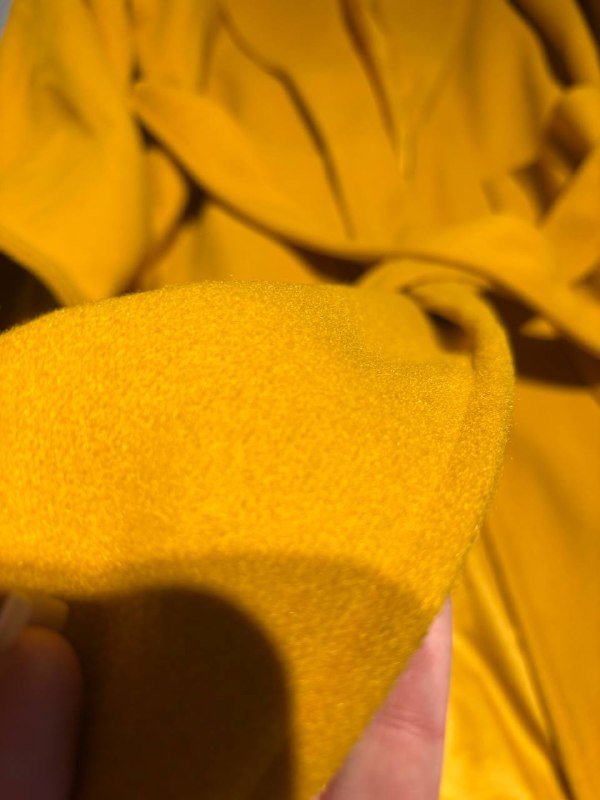 Пальто женское жёлтое синтетика размер 44 2