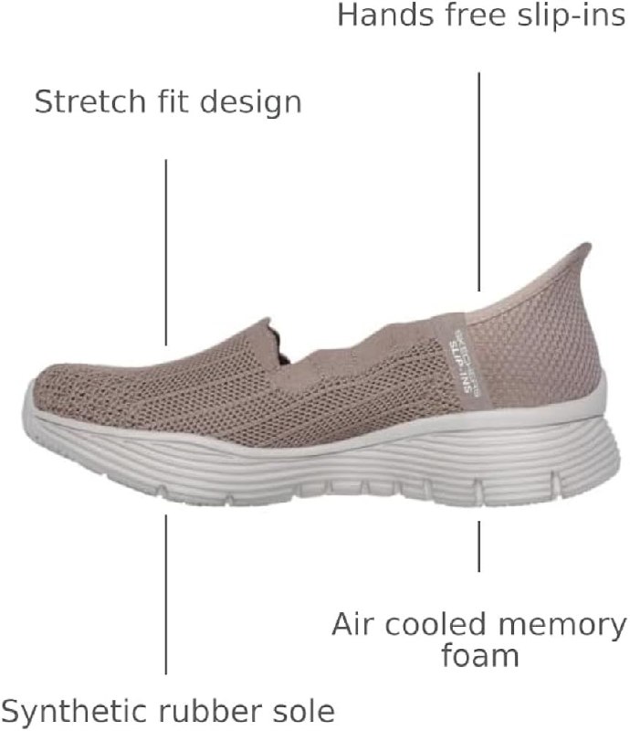 Балетки Skechers Women's Seager-Believe It Hands Free Slip-ins Loafer Flat 36.5 6