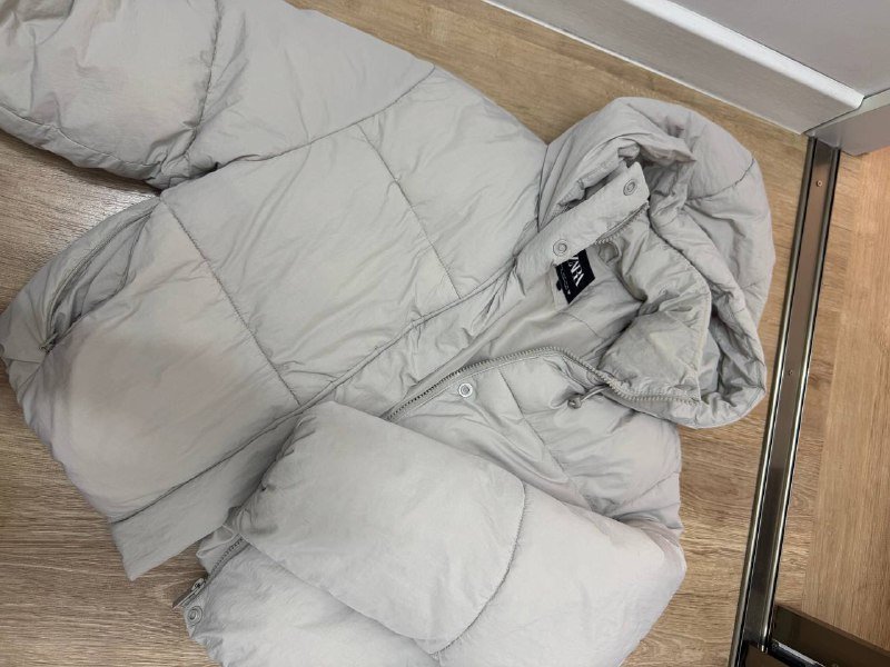 куртка Zara размер S теплая серая 3