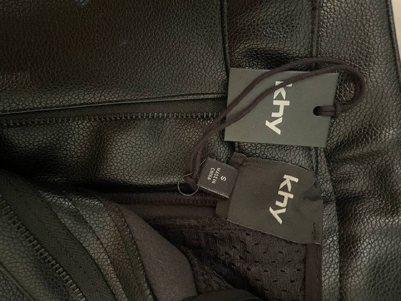 Чёрные кожаные брюки Khy, размер S 3