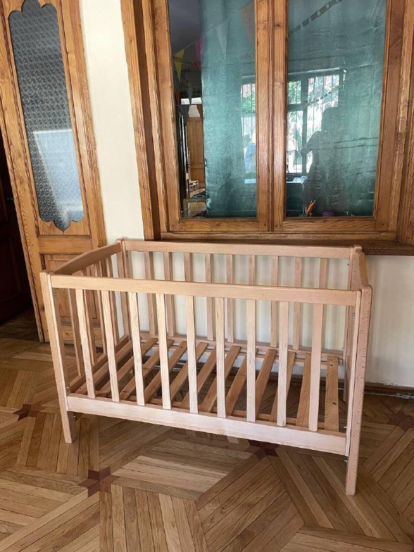 Кроватка под матрас 120 на 60 светлое дерево