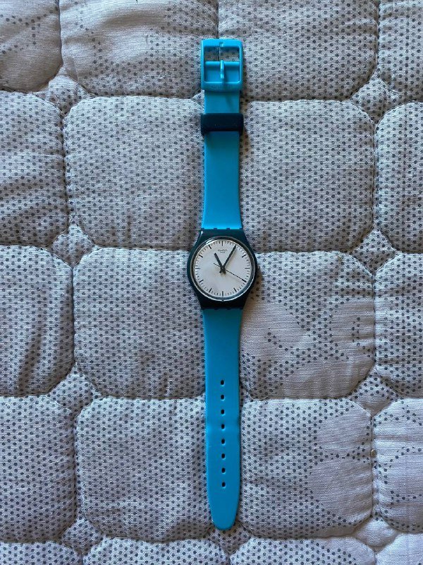 футболка, сетка, куртка, джинсовый комбинезон, шуба, часы Swatch 9