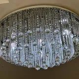Большая люстра, два плафона, розовая люстра, карма 1