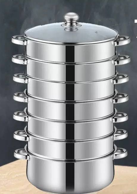Профессиональная Мантаварка с 6 подносами и кастрюлей 40см