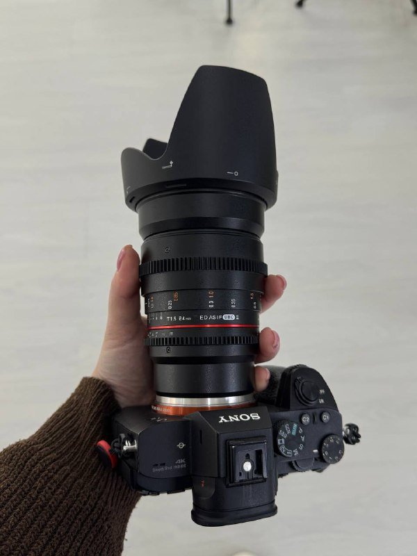 Объектив Samyang 24mm t1.5 E mount с блендой 2