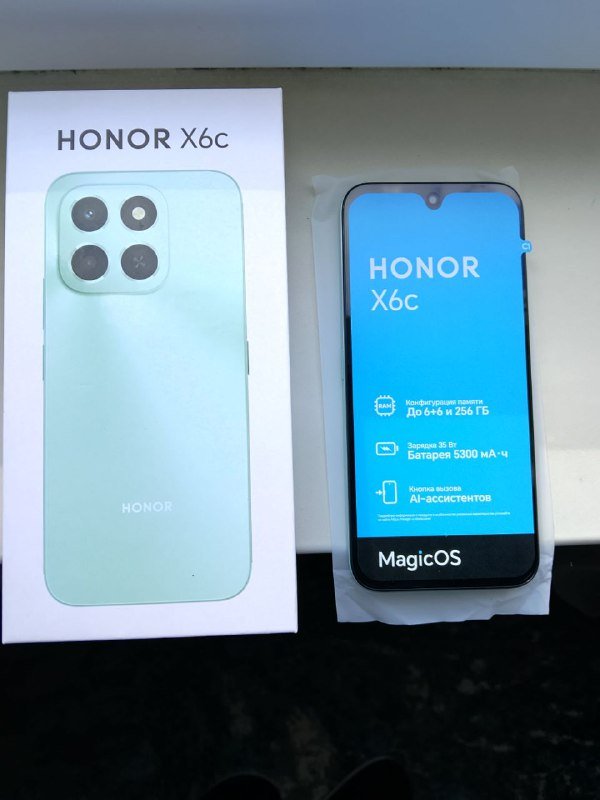 HONOR X6c новый телефон 6+6/128