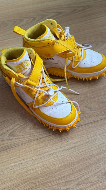 Кроссовки Nike Air Force 1 Mid Off-White Varsity Maize US 8 3
