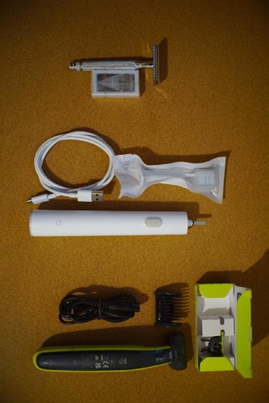 Станок Parker Stella, зубная щетка Xiaomi, триммер Philips OneBlade