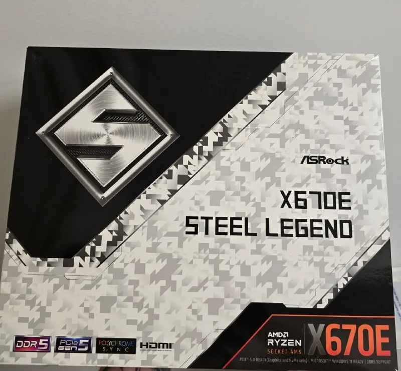 Ryzen 9 7900X, материнская плата AsRock X670E Steel Legend 1