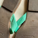 Винтажные женские мюли, сабо из натуральной кожи 6
