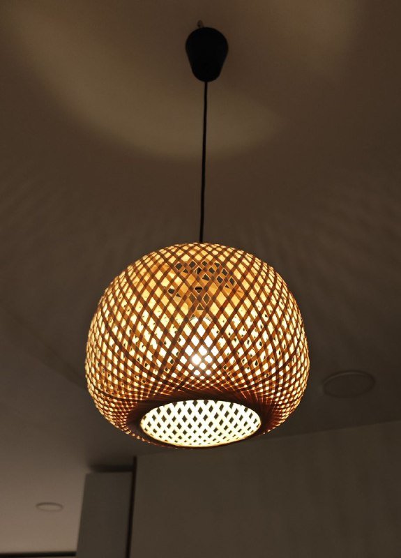 Плетёная люстра с лампой Е27 2
