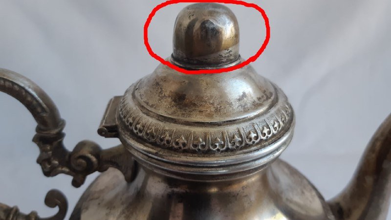 Посеребренный латунный старый чайник Германия 1 литр 3