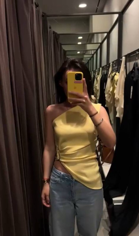Желтый топ Zara, размер S 2