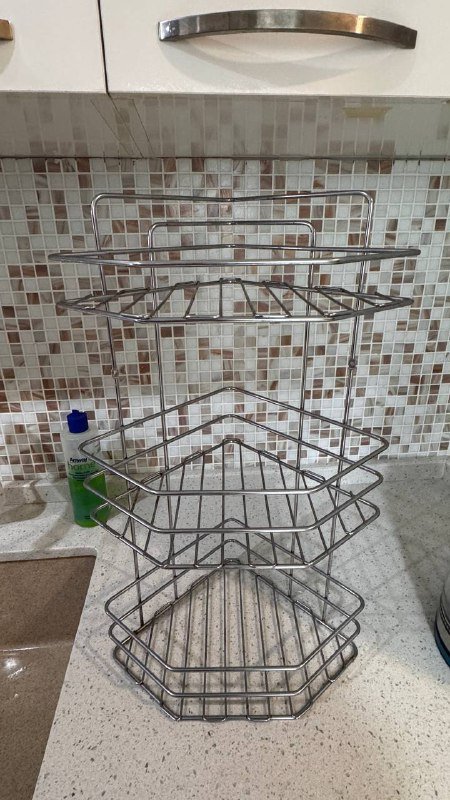 Угловые кухонные полки из металла 2