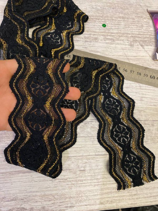 Кружево черное с золотым, белое, бахрома, кружево из металлизированных нитей, красное, резинка бельевая нежно-розовая