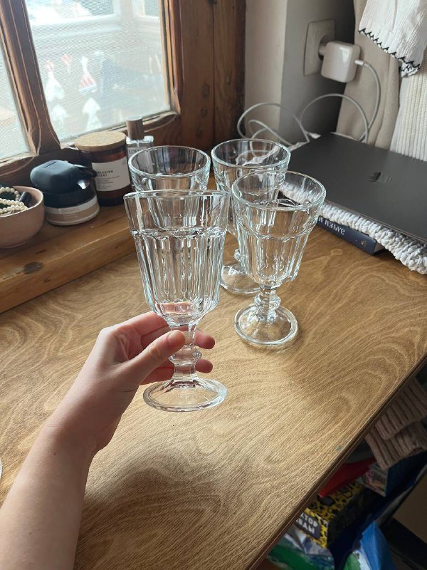 бокалы ikea 4 штуки, стаканы bormioli rocco 3 штуки