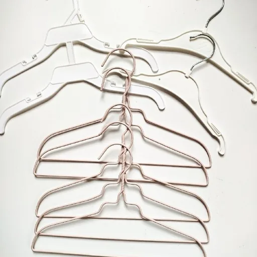 Large and small clothes hangers