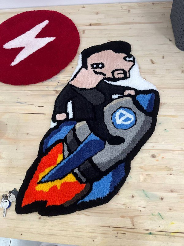 тауфинговые ковры и мягкие игрушки на ёлку ручной работы 2