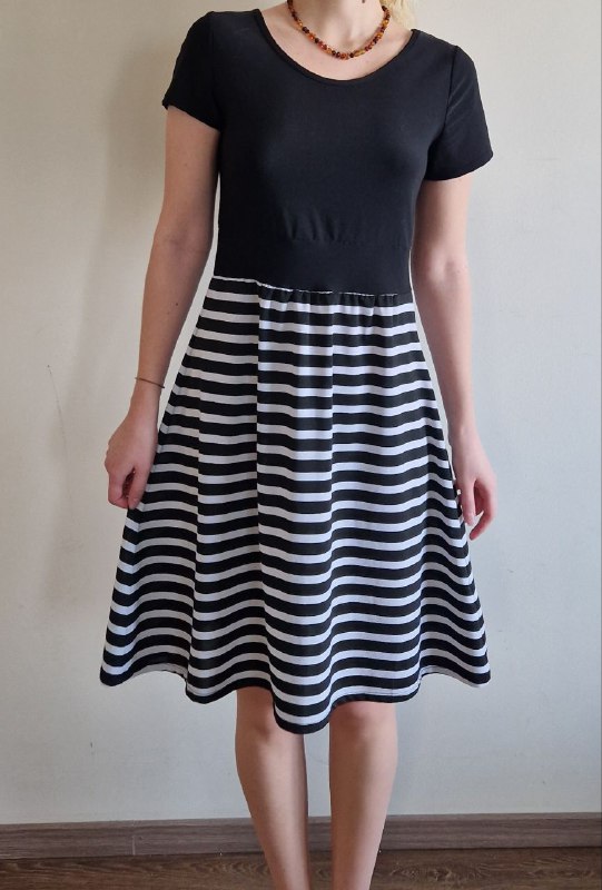 Платье в полоску, размер S, полиестер 2