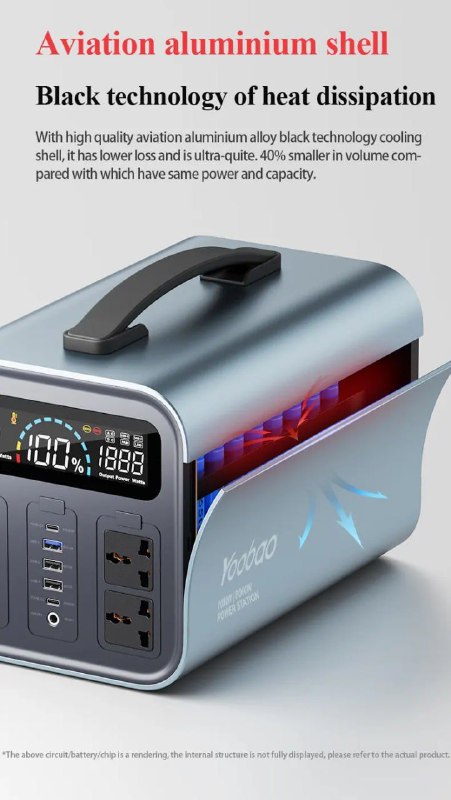 Yoobao EN1000S – Мощная портативная электростанция 1000W 5