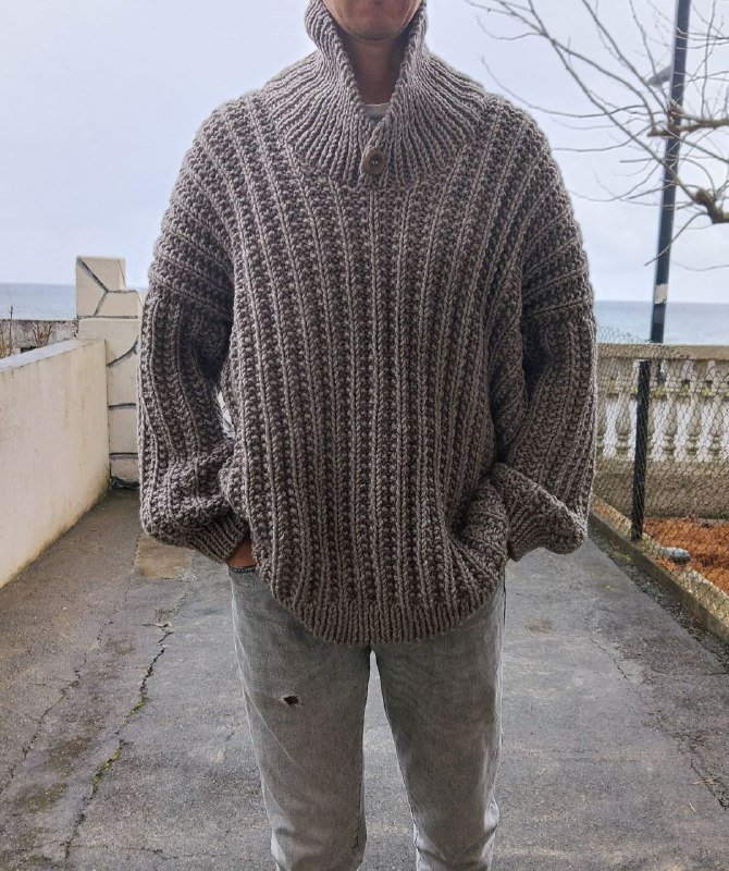 Свитер полушерсть оверсайз мужской и женский