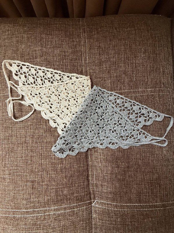 Нежные вязаные косыночки ручной работы 2