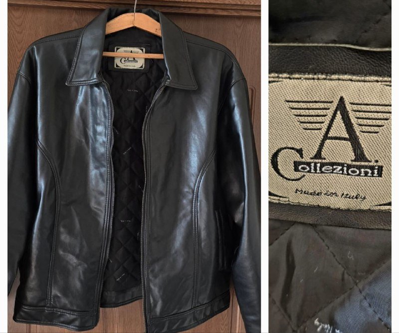 Кожаная куртка Армани Collezioni размер L
