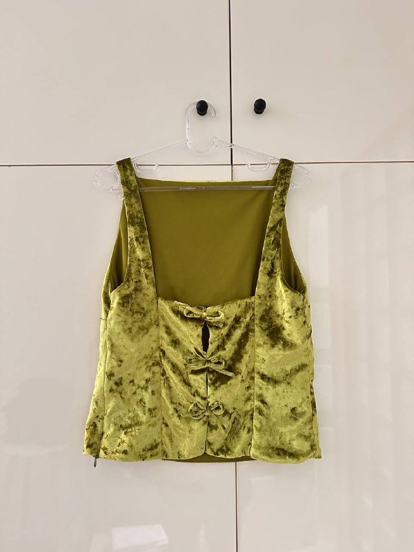 Бархатный женский топ размер L 2