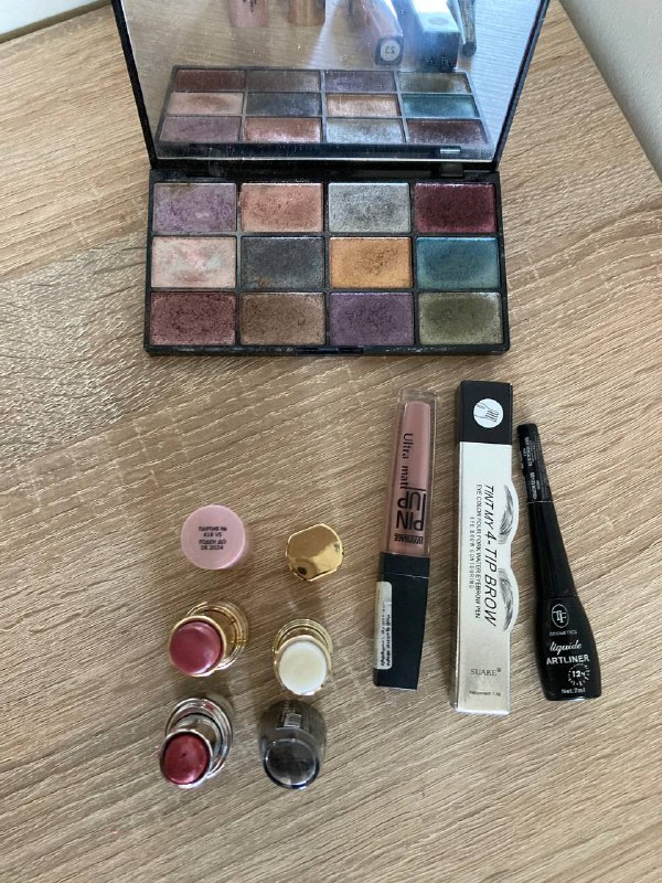 Тени NYX Metallic Edition коричневый тинт блеск помады подводка 3