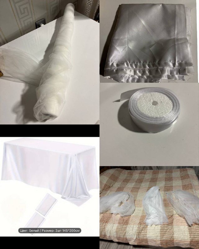 Свадебный декор: букет, скатерти, фатин, фата, банты, композиции 2