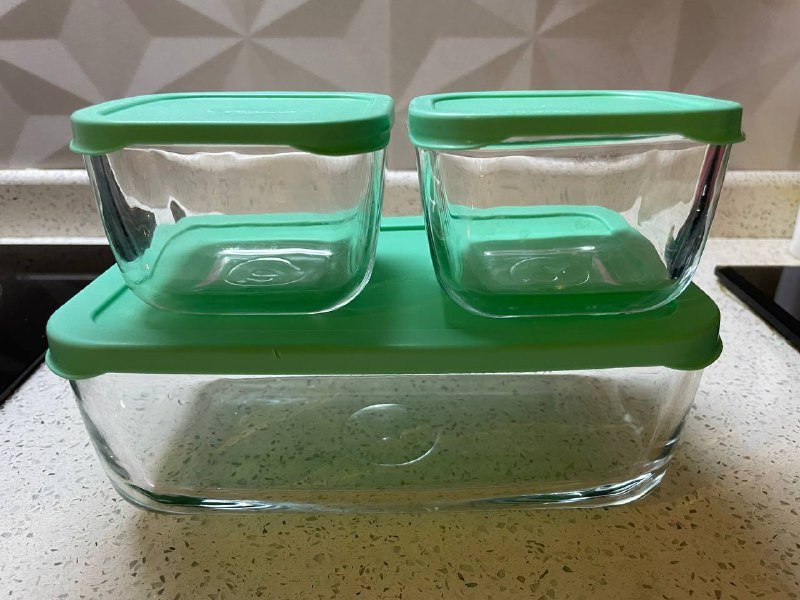 Стеклянные контейнеры 3 шт комплект