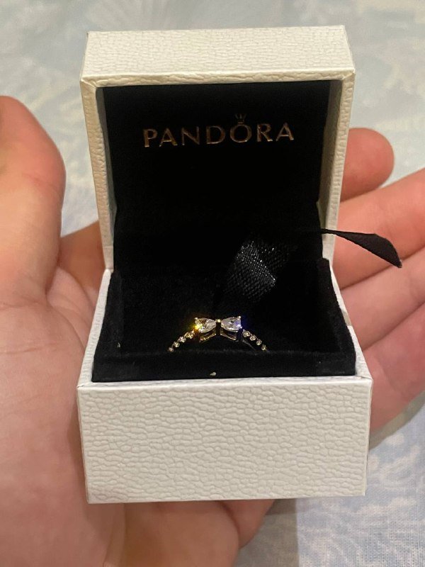 Кольца Pandora из серебра и позолоченные