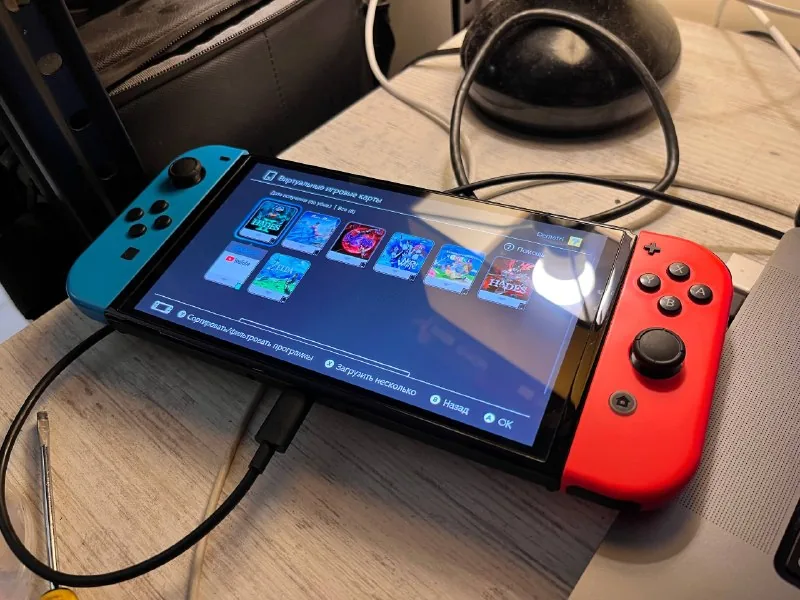 Nintendo Switch OLED, Ring Fit Adventure, игры 1