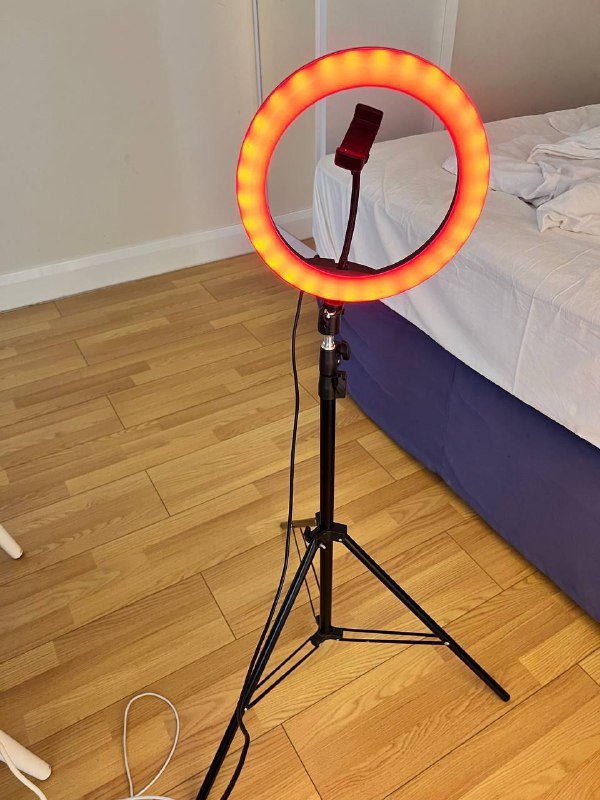 Кольцевая лампа LED RGB 26 см 2