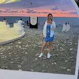 Голубые юбка и топ 1