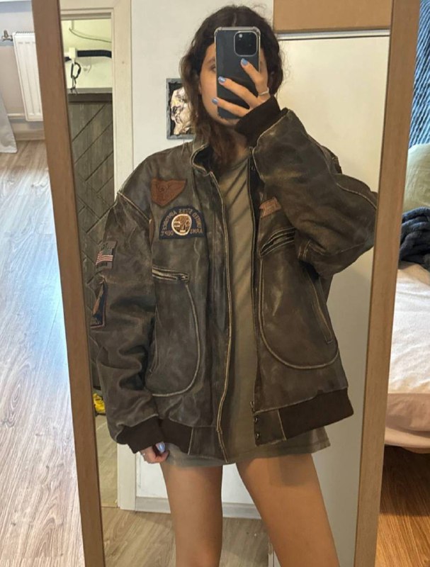 Винтажная куртка из натуральной кожи 2