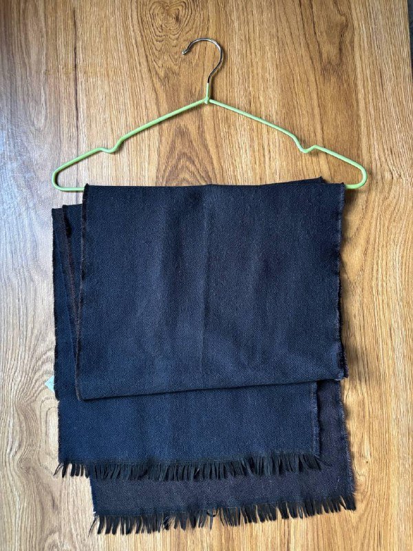 Черный шарф 33х200 см