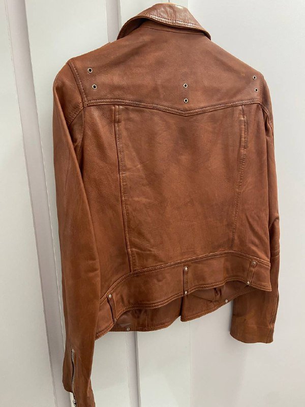 Куртка коричневая из натуральной кожи, размер 44 4