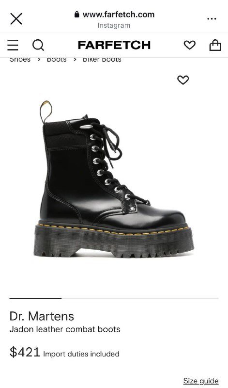 Ботинки Dr Martins Jadon HDW II черные новые