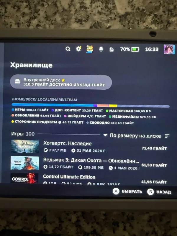 Steam Deck 1TB с чехлами и защитным стеклом 1