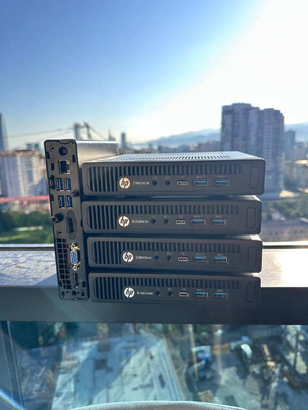 HP EliteDesk 800 G2 Mini компьютер, ViewSonic VA2215-H монитор 1