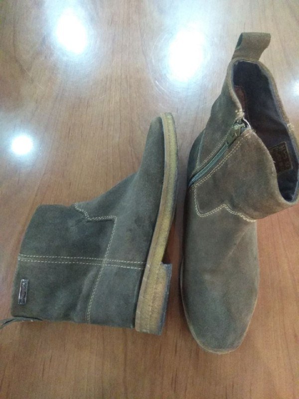 Женские ботинки полусапожки замша размер 36-37 4