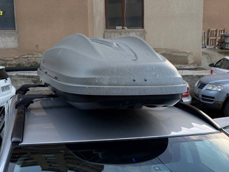 Автобокс Turino Medium 460 л, аэродинамические поперечины Turtle Air-2 3