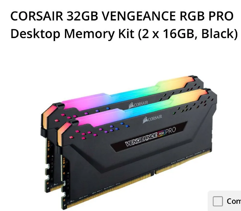 Оперативная память Corsair 32GB